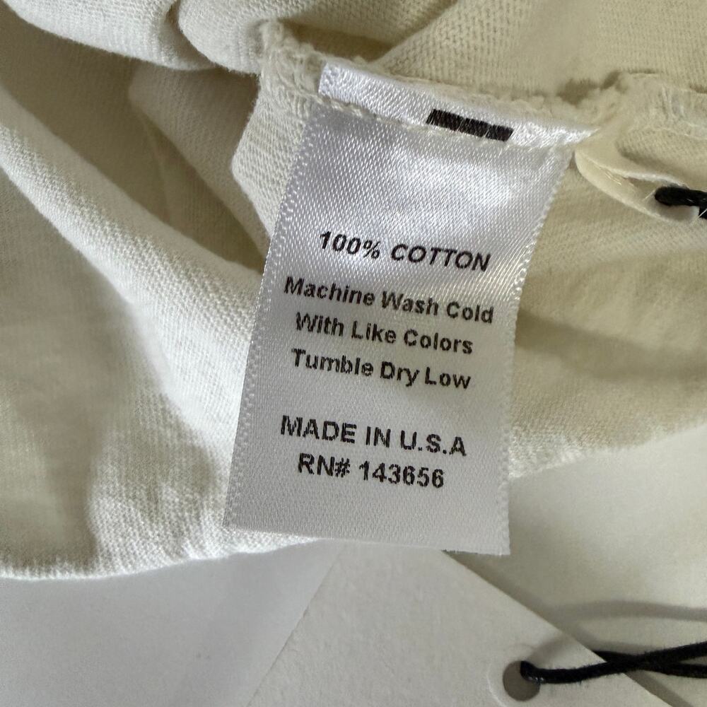 Joah Brown The Sporty Crop Tank Top Cream Raw Edge Cotton Made in USA S/M NWT - Picture 6 of 8